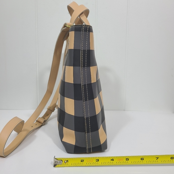 Madewell Zip Top Transport Crossbody Tote Bag Gingham Buffalo Check Plaid NWT - Picture 4 of 10